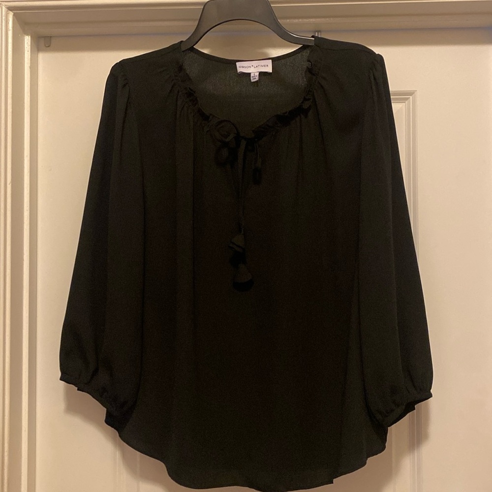 Black woven top